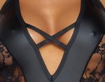Cottelli Lingerie Body L Party Matowe Koronkowe Czarny Dekolt Halterneck