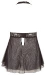 Cottelli Curves Babydoll Czarna 2XL Koronka Kokardka Rozcięcie Halter
