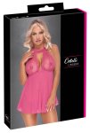 Cottelli Lingerie Haleczka Różowa z Koronką, Keyhole i Stringami L/XL