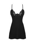 Obsessive Bellastia XL/2XL Sukienka z Koronką, Fiszbiny i Stringi Czarna