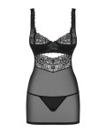 Obsessive Sukienka Koronkowa L/XL Multistretch Różowa z Regulacją i Stringami
