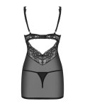 Obsessive Sukienka Koronkowa L/XL Multistretch Różowa z Regulacją i Stringami