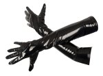 Black Level Długie Rękawiczki Winylowe Czarne M Elastyczne Połysk 60cm
