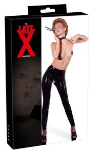 Late X Legginsy Lateksowe Czarne 2XL – Bez Krocza, Połyskująca Powierzchnia, Elastyczne