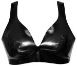 LateX Basic Czarny Top Lateksowy 2XL, Regulowane Zapięcie, Gładka Powierzchnia