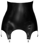 LateX Szeroki Pas Do Pończoch Czarny M, 4 Klipsy, Anatomiczny Fason