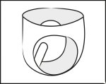 LateX Majtki lateksowe czarne S, zintegrowany element anatomiczny 12x3,5 cm