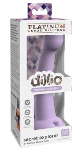 Dillio Platinum Secret Explorer 17,2 cm fioletowy – silikonowy model z okrągłą końcówką