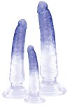 Crystal Clear Zestaw 3 anatomicznych trenerów niebieskich z szeroką bazą, różne rozmiary