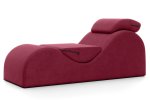 Liberator Esse – leżanka relaksacyjna czerwona z mikrofibry, ergonomiczny kształt 162 cm