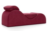 Liberator Esse – leżanka relaksacyjna czerwona z mikrofibry, ergonomiczny kształt 162 cm