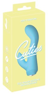 Cuties Mini Wibrator 4. Generacji, 10 Trybów, Niebieski, Anatomiczny, 13,7 cm