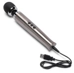 Le Wand Die Cast Recharg Silver Kompaktowy Masażer, 20 Trybów, 10 Intensywności, USB