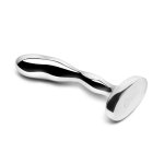 b-Vibe Stainless Steel Plug Prostatyczny z uchwytem – stal medyczna, anatomiczny model