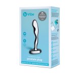 b-Vibe Stainless Steel Plug Prostatyczny z uchwytem – stal medyczna, anatomiczny model