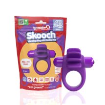 The Screaming O Skooch fioletowy pierścień wibrujący 5 trybów, silikon True Silicone