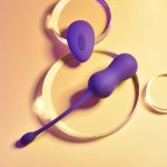 Playboy Pleasure Double Time wibrujące kulki Kegla z pilotem, silikon, wodoodporne