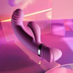 Playboy Pleasure Tap That wibrator punktu G z funkcją stukania, fioletowy, 9 trybów