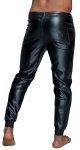 Noir joggery męskie 2XL czarne power wetlook matowe, elastyczny pas, kieszeń