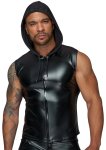 Noir Powerwetlook Bezrękawnik Męski 2XL Czarny z Kapturem i Regulacją