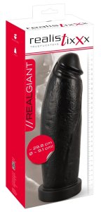 Realistixxx Real Giant XXL 29,8 cm Czarny Model Anatomiczny PVC z Teksturą