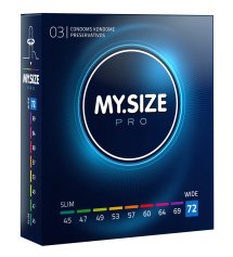MY.SIZE PRO 72 mm Prezerwatywy Vytex ultracienkie, hipoalergiczne, 3 sztuki, przezroczyste