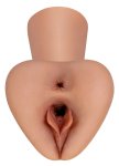 PDX Plus Pick Your Pleasure XL – brązowa maszyna intymna, system dwukanałowy, 22,9 cm