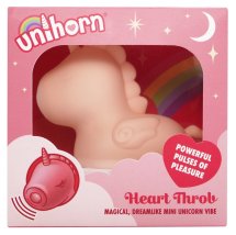 Unihorn Heart Throb – stymulator z podwójnym silnikiem, jednorożec, silikon, 9 cm