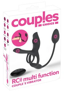 Couples Choice RC 5w1 – wielofunkcyjny system wibracyjny, czarny, pilot, silikon
