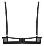 Obsessive Donarella biustonosz tiulowy czarny XL/2XL – haftowany, regulacja, fiszbiny