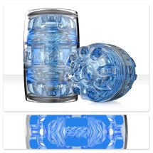 Fleshlight Quickshot Turbo Blue Ice – kompaktowa maszyna intymna, przezroczysta, system Turbo