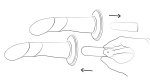 ROMP Piccolo Pegging Kit – zestaw dwukolorowy z uprzężą i silikonowym elementem 14 cm