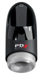 PDX Elite Hydrogasm Frosted Black – maszyna intymna rotacyjna, wodoodporna, 20 cm
