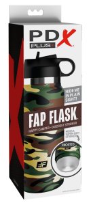 PDX Plus FapFlask Happy Camper – dyskretna maszyna intymna, przezroczysty wkład, 23,8 cm