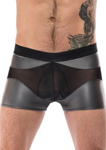Male Power Iron Clad Szorty XL z siateczną kieszenią, czarne, elastyczny pas