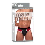 Male Power Retro Sport panelowe stringi męskie L kolorowe akcenty i sportowy pas