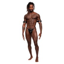Male Power Leather Pisces Pas z regulacją, metalowymi klamrami i ćwiekami