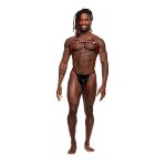 Male Power Leo Harness regulowane szelki z imitacji skóry czarne z zatrzaskami