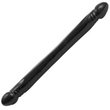 Doc Johnson Double Header dwustronny model wąski 45 cm biały, elastyczny PVC