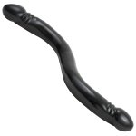 Doc Johnson Double Header dwustronny model wąski 45 cm biały, elastyczny PVC
