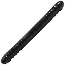 Doc Johnson Double Header dwustronny model 45 cm PVC czarny, Sil-A-Gel