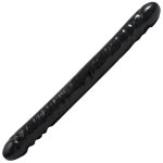 Doc Johnson Double Header dwustronny model 45 cm PVC czarny, Sil-A-Gel