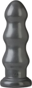Doc Johnson B-10 Tango duży korek analny PVC, czarny, trojfalista powierzchnia, American Bombshell