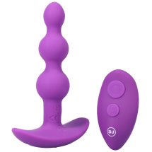 Doc Johnson A-Play Shaker silikonowy korek z pilotem bezprzewodowym, 10 trybów, koralikowy