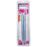 Doc Johnson Crystal Jellies Classic 25 cm elastyczny model przezroczysty, tekstura, PVC