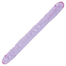 Doc Johnson Crystal Jellies Double Dong 45 cm elastyczny model dwustronny, Sil-A-Gel, transparentny