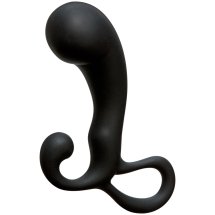 Doc Johnson OptiMALE P-Massager czarny, silikonowy masażer intymny, ergonomiczny
