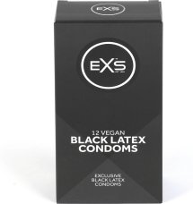 EXS Extra Black 12 szt. Prezerwatywy Lateksowe Czarne 54 mm Anatomiczne Bez Zapachu