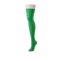 Kix'ies Golf Collection Thigh-High C Pończochy argyle, powłoka antypoślizgowa