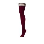 Kix'ies Heather B Pończochy Opaque Cabernet, matowe, silikonowy system, L/XL